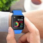 Wholesale Pro Soft Silicone Sport Strap Wristband Replacement for Apple Watch Series Ultra/9/8/7/6/5/4/3/2/1/SE - 49MM/45MM/44MM/42MM (Blue)